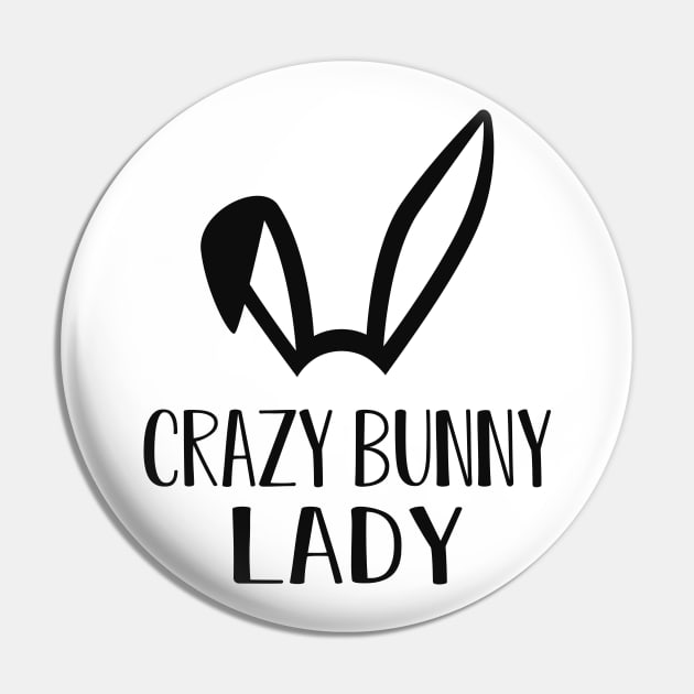 Bunny - Crazy Bunny Lady Pin by KC Happy Shop