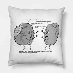 Flint Knapping Fisticuffs Pillow