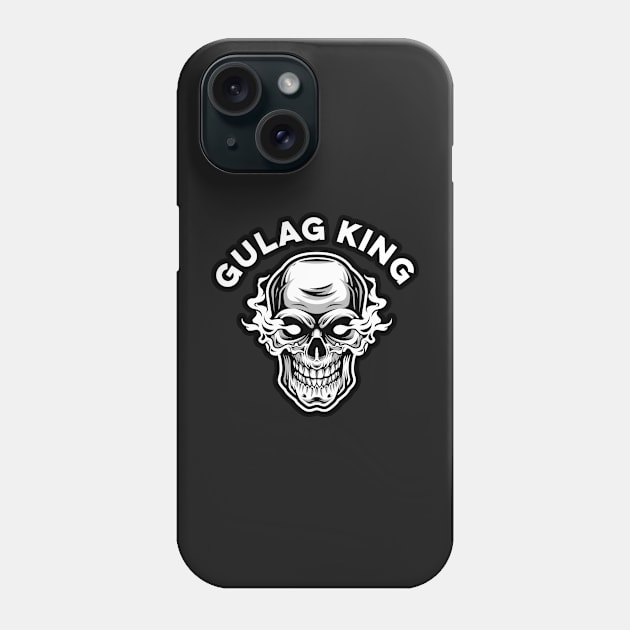 Gulag King Funny Video Games Smoking Skull Phone Case by markz66