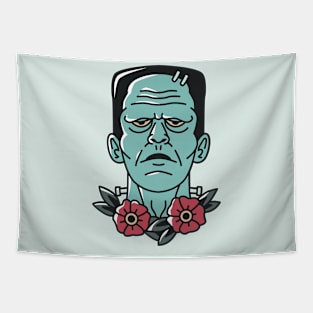 Vintage Frankenstein's Monster Emblem Tapestry