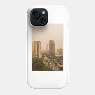 downtown Honolulu on a cloudy day Phone Case