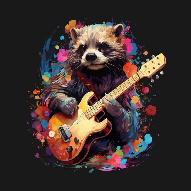 Ferret Playing Guitar by JH Mart