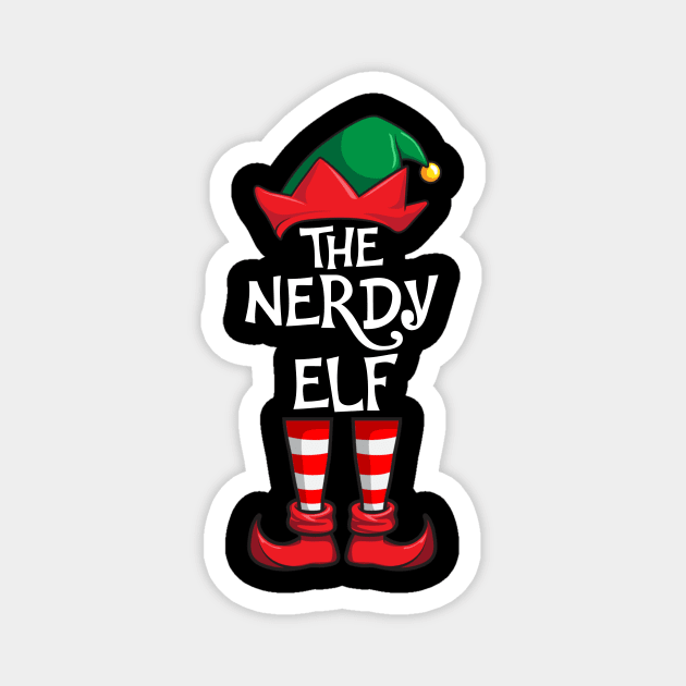 Nerdy Elf Matching Family Christmas Magnet by hazlleylyavlda