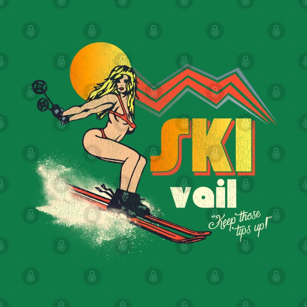 Ski Vail 70s/80s Retro Souvenir Style Skiing by darklordpug