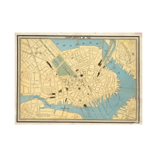 Vintage Map of Boston MA (1890) T-Shirt