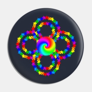 Infinity puzzle Pin