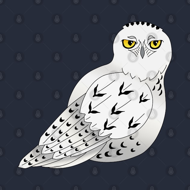 Snowy Owl with Big Yellow Eyes by NaturalDesign