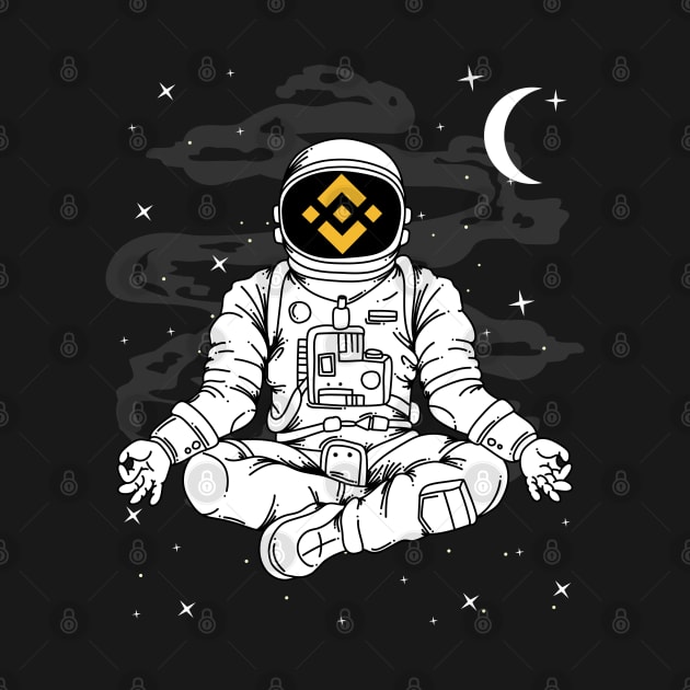 Astronaut Yoga Binance BNB Coin To The Moon Crypto Token Cryptocurrency Blockchain Wallet Birthday Gift For Men Women Kids by Thingking About