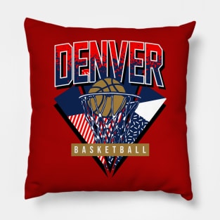 Denver Basketball 90s Throwback Pillow