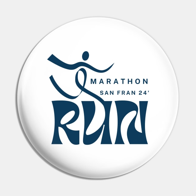 Run - San Francisco Marathon 2024 Pin by ThreadsVerse