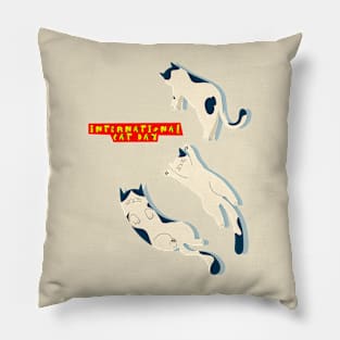 International cat day cat cat club Pillow