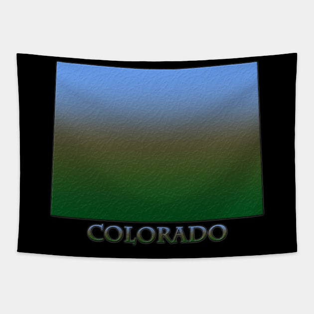 Colorado State Outline Tapestry by gorff