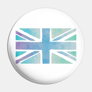 Union Jack in watercolors Pin