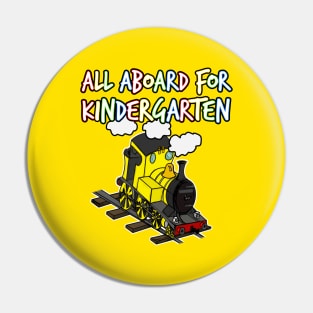 All Aboard For Kindergarten Steam Train (Yellow) Pin