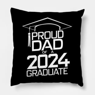 Proud Dad of a 2024 Graduate Senior Class Family Graduation Pillow