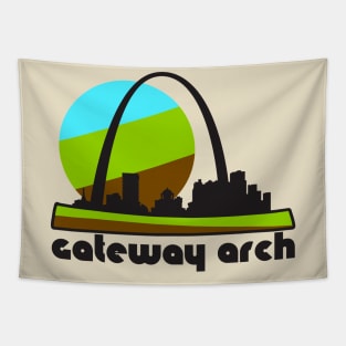 Retro Gateway Arch ))(( Tourist Souvenir National Park Design Tapestry