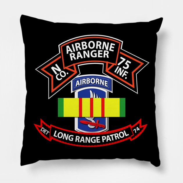 N Co 75th Ranger - 173rd Airborne Brigade - VN Ribbon - LRSD Pillow by twix123844