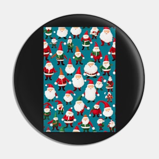 Christmas Seamless Pattern, Santa and Christmas Gnomes #6 Pin