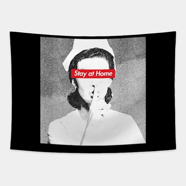 Nurse Stay Home Tapestry by Aefe