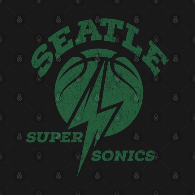 Seattle Supersonics - Retro Grunge by Frame sky aesthetic