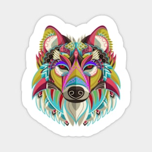 stylized-colorful-wolf Design - Gifts Magnet
