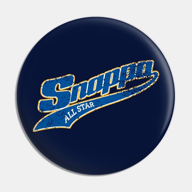 Snappa Blue & Gold Pin by drunkdevo