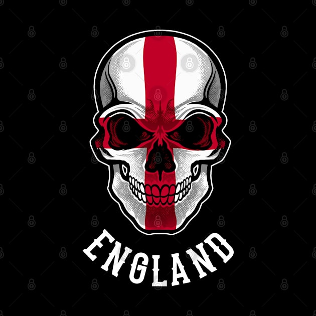 English Flag Skull England Patriotic Skeleton by MerchFrontier