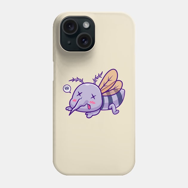 Cute Mosquito Dead Cartoon Phone Case by Catalyst Labs