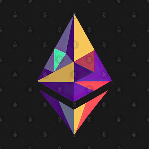 Ethereum logo artistic by blockchainshirts