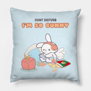 Ready for Bunny Gaming Fun: 'Don't Disturb, I'm So Bunny! Pillow