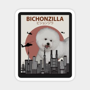 Bichonzilla - Giant Bichon Frise Dog Monster Magnet