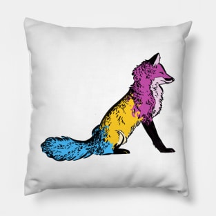 Pansexual Pride Fox Pillow