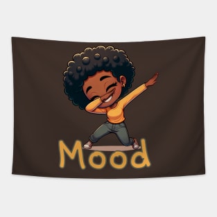 Mood dabbing black girl afro Vibes Good Day Tapestry