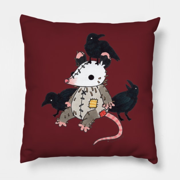 Crows Pillow by Possum Mood