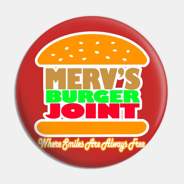 River City Ransom Merv's Burger Joint Pin by GodsBurden