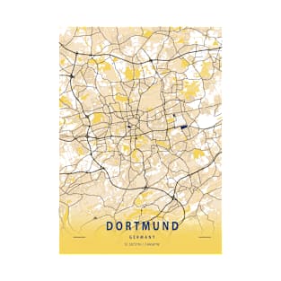 Dortmund - Germany Yellow City Map T-Shirt