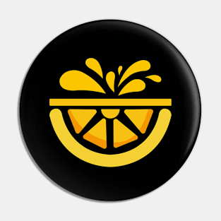 Lemon And Slices Of Lemon Cartoon Pin