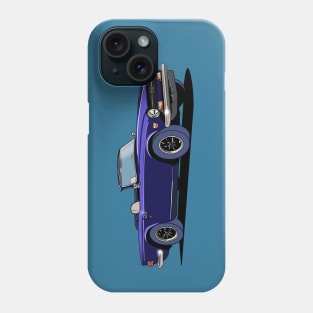 Triumph TR6 Car in blue Phone Case