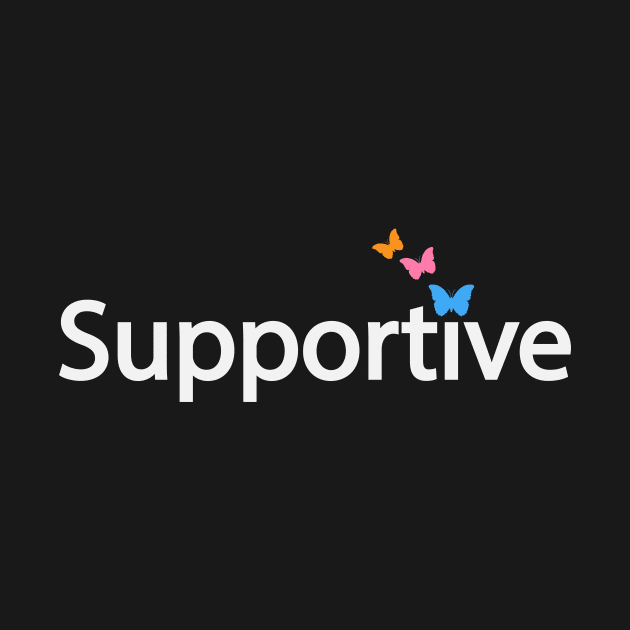 Supportive typographic logo by BL4CK&WH1TE 