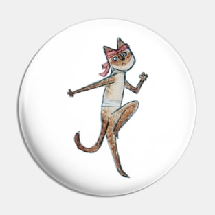 cat fighter Pin