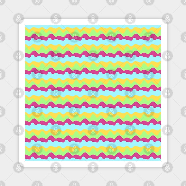 Colorful Liquid Retro Repeated Pattern Magnet by MarjanShop