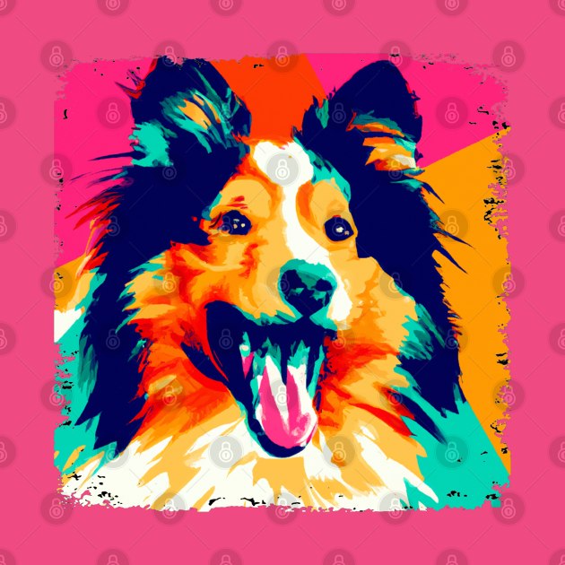 Shetland Sheepdog Pop Art - Dog Lover Gifts by PawPopArt