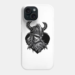 Viking Skull with a Heart Shape Phone Case