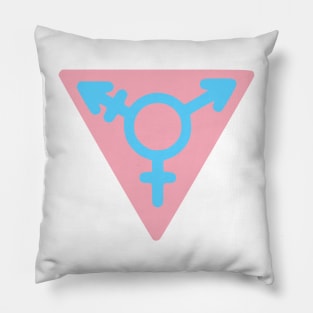 Pride Flag Color Variant of Nangeroni Trans Community Symbol Pillow