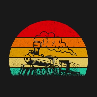 Vintage Retro Train Engineer Engine T-Shirt