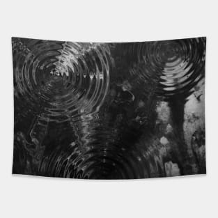 Black Ripple Grunge Water Tapestry