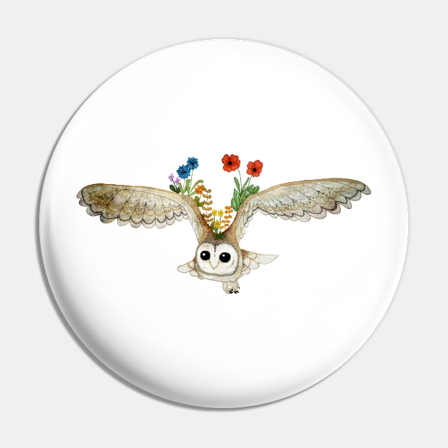 Owl Animal Spirit Pin by KatherineBlowerDesigns