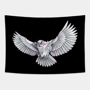 Owl in Flight Tapestry