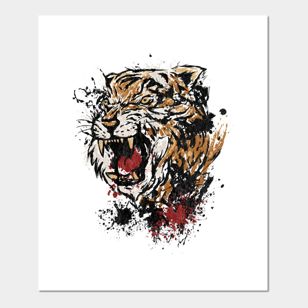 Tiger Paint Tiger Posters And Art Prints Teepublic Uk