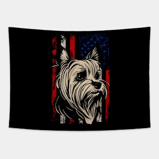 Elegant Emissaries Trendy Tee for Fans of Yorkshire Terriers Tapestry